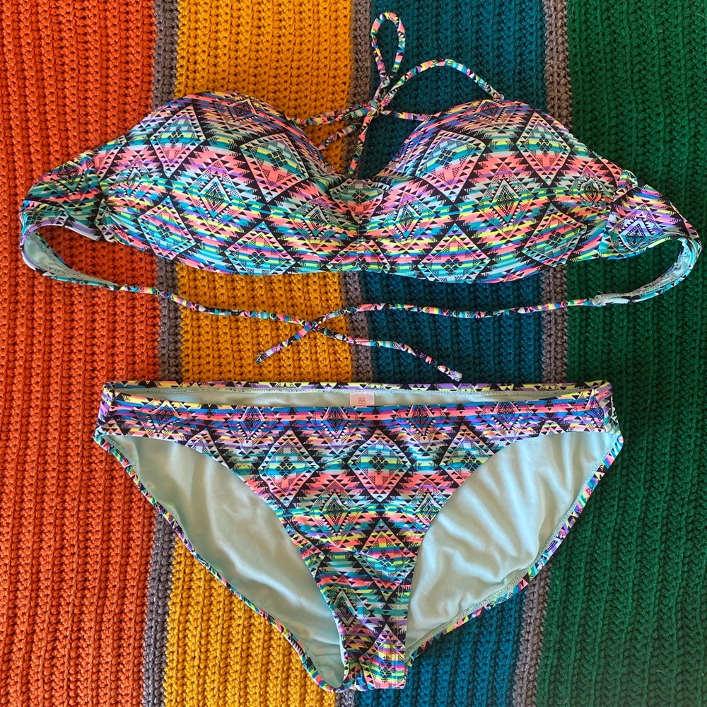 No Boundaries tribal bandeau-style bikini